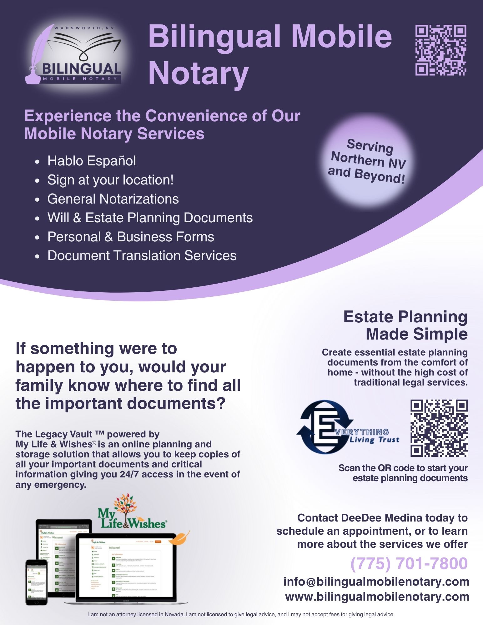 Bilingual Mobile Notary - Flyer (1) Custom flyer