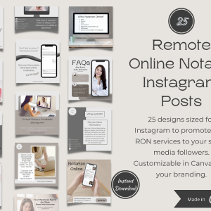 25 Remote Online Notary Templates for Instagram