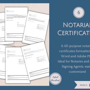 6 Notarial Certificates