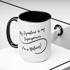 I'm A Notary: Two-Tone Coffee Mugs, 15oz